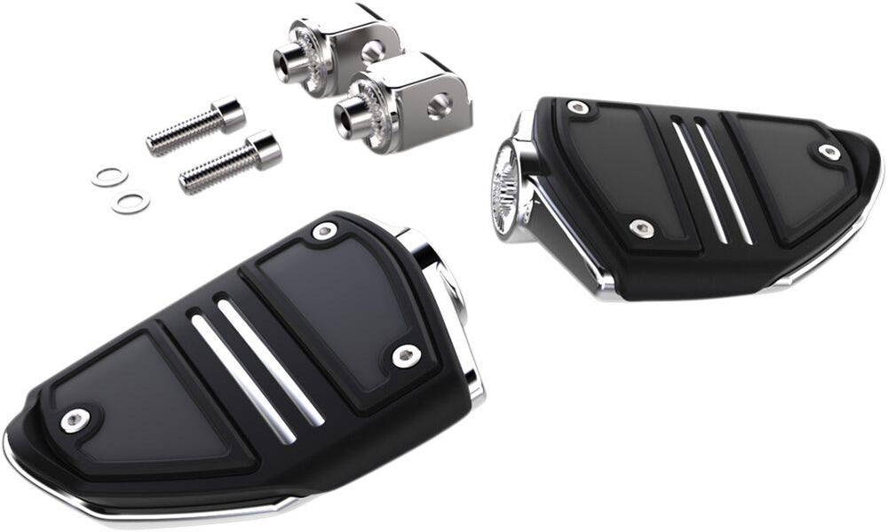 Ciro Twin Rail Foot Rests For Harley Davidson FLDE 1750 ABS 2018-2020 - Chrome