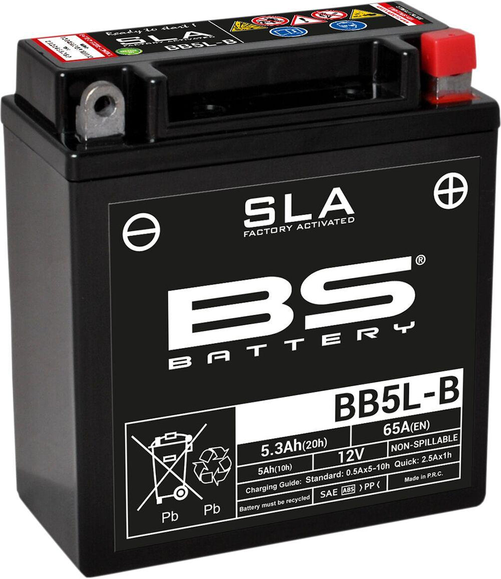 BS Battery SLA AGM Battery For Royal Enfield BULLET 500 1999-2003 - Black