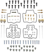 Parts Unlimited Carburettor Repair Kit For Kawasaki ZX-9 R 1998-1999 - Black Gold Silver