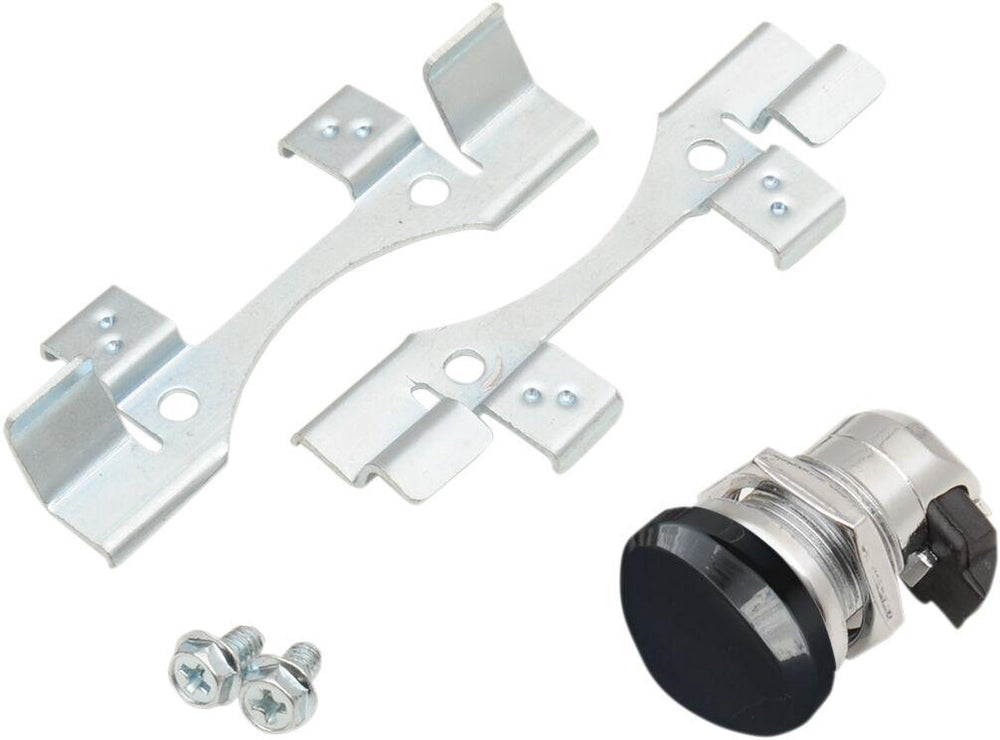 Drag Specialties Push-Button Fuel Door Latch Kit For Harley Davidson FLHRCI 1450 EFI 2002-2006 - Black