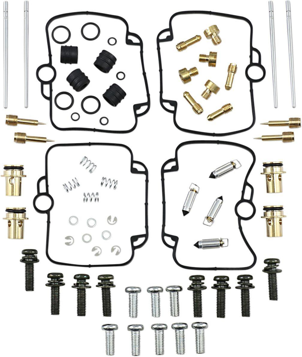 Parts Unlimited Carburettor Repair Kit For Suzuki GSX-R 1100 1995-1998 - Black Gold Silver