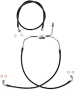 Magnum Shielding XR Stainless EXtreme Response Front Brakeline Kit For Harley Davidson FLHT 1340 1995-1998 Front 41.5 cm (16-1 4") 48.5 cm (19") - Black Chrome
