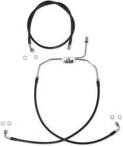 Magnum Shielding XR Stainless EXtreme Response Front Brakeline Kit For Harley Davidson FLHT 1340 1995-1998 Front 41.5 cm (16-1 4") 48.5 cm (19") - Black Chrome