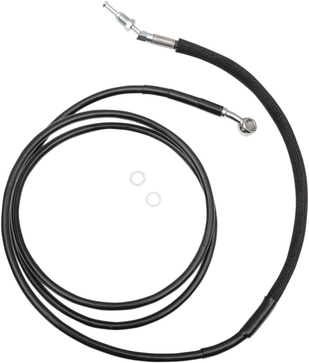 Drag Specialties Stainless Steel Hydraulic Clutch Hose For Harley Davidson FLTRU 1750 2017-2018 193.5 cm - Vinyl-Coat Black