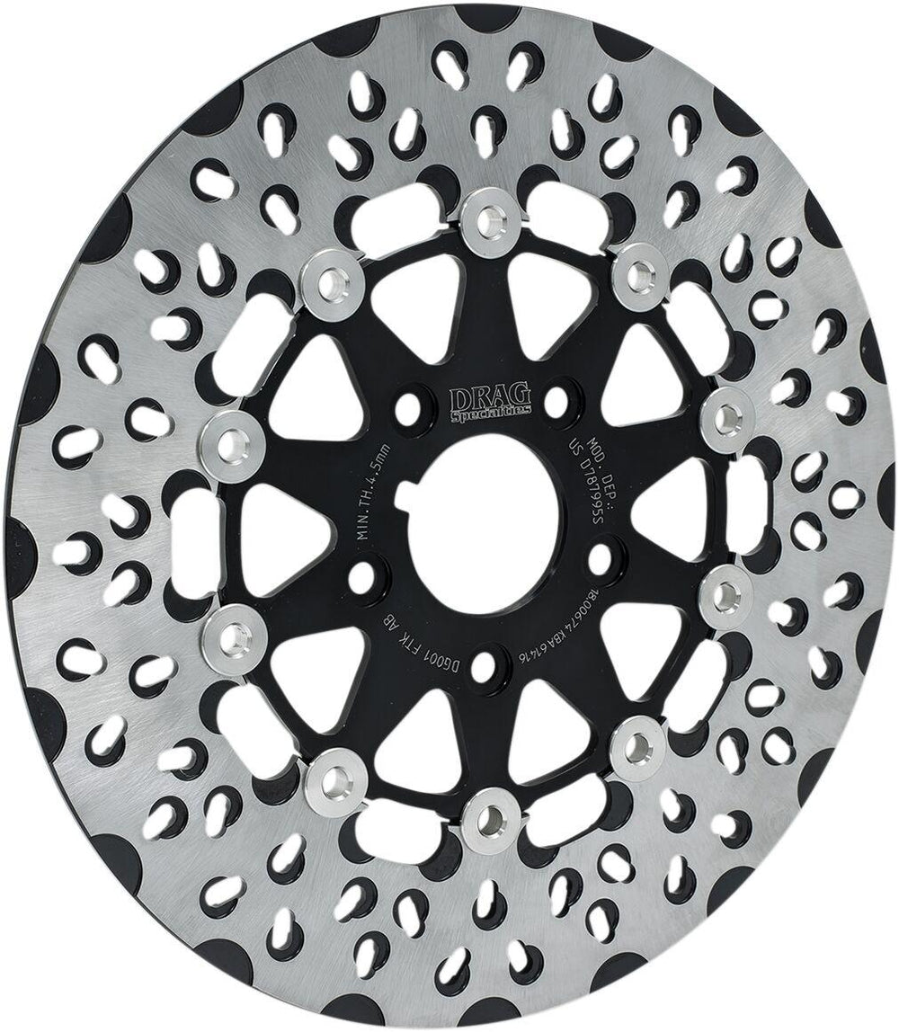 Drag Specialties FTK Series Brake Disc For Harley Davidson FLHR 1340 1994-1998 Front - Black