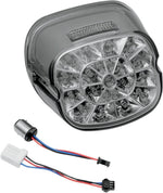 Drag Specialties Web LED Taillights With Top Tag Light For Harley Davidson FLHR 1450 1999-2003 Rear Smoke