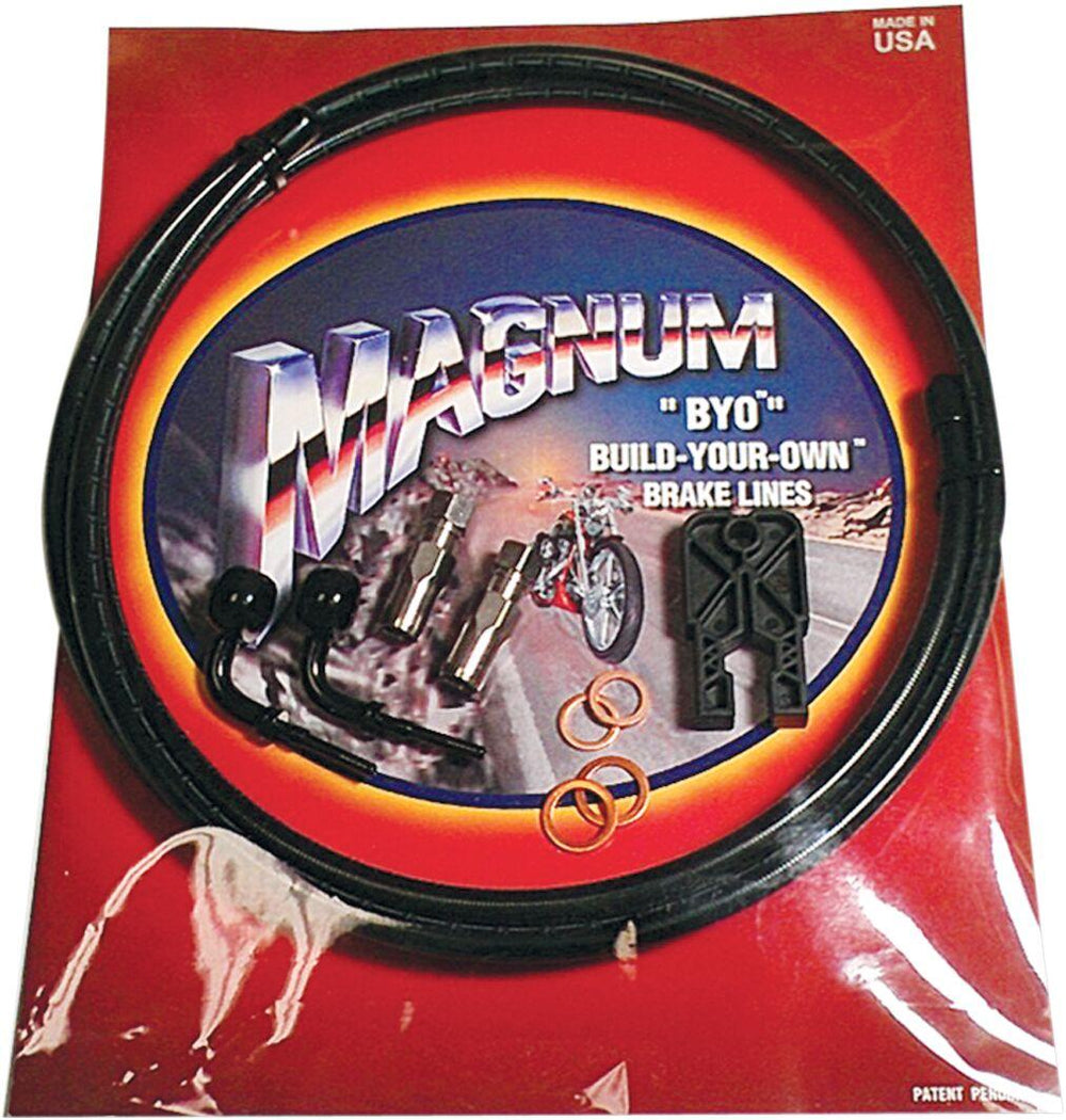 Magnum Shielding BYO Build-Your-Own Brake Hose Kit For Harley Davidson FLD 1690 2012-2013 Front - Black