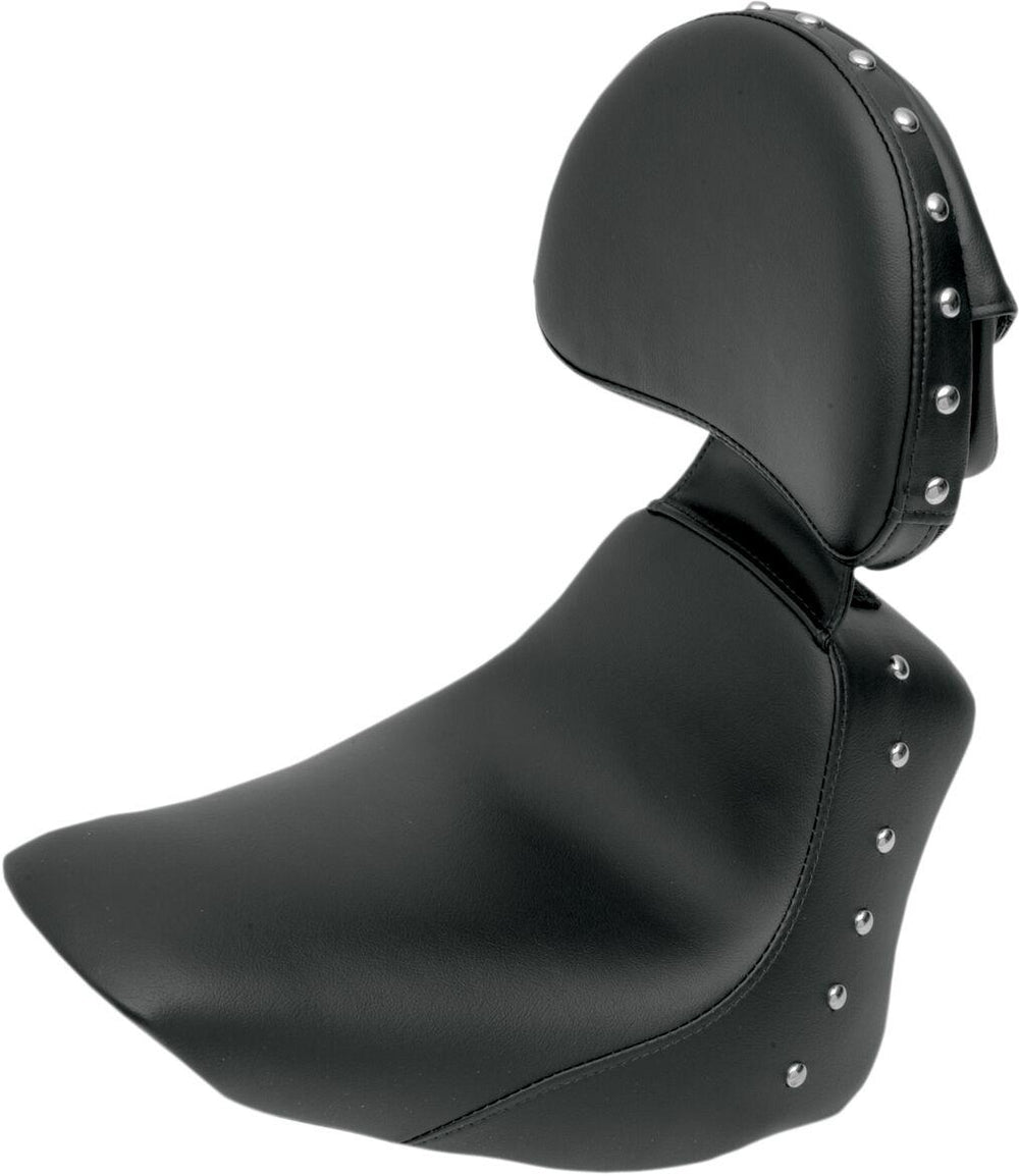 Saddlemen Heels Down Solo Seat For Harley Davidson FLSTC1450 2006 Studded - Black