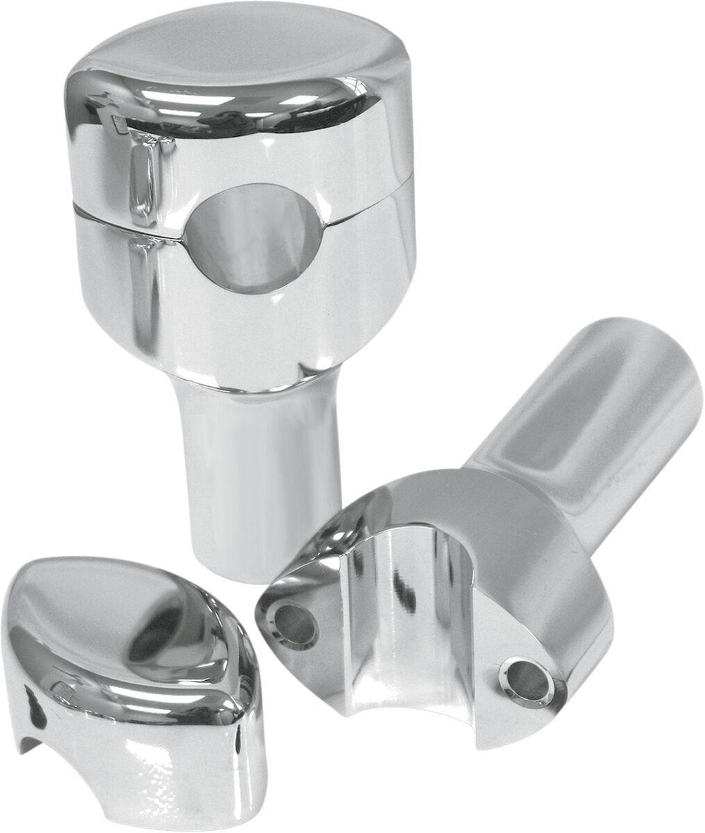 LA Choppers Handlebar Risers for 1" Handlebars For Suzuki C 50 2005-2025 76.2 mm (3") - Chrome