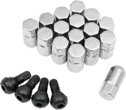 Moose Racing ATV UTV Wheel Lugnut Kit For Polaris Magnum 500 2X4 2002 - Chrome Silver