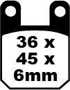 EBC SFA Series Organic Scooter Brake Pads For Derbi Atlantis 100 2001-2006 Front