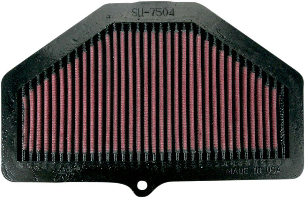 K&N High Flow Air Filter For Suzuki GSX-R 600 2004-2005 - Black Red
