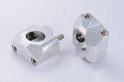 Apico Universal Handlebar Conversion Kit 22.2mm To 28.6mm For Oversized Bars Silver