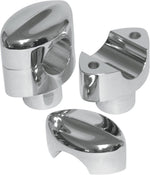 LA Choppers Hefty Smooth Handlebar Risers for 1-1/4" Handlebars For Suzuki C 50 2005-2025 38.1 mm (1-1/2") - Chrome