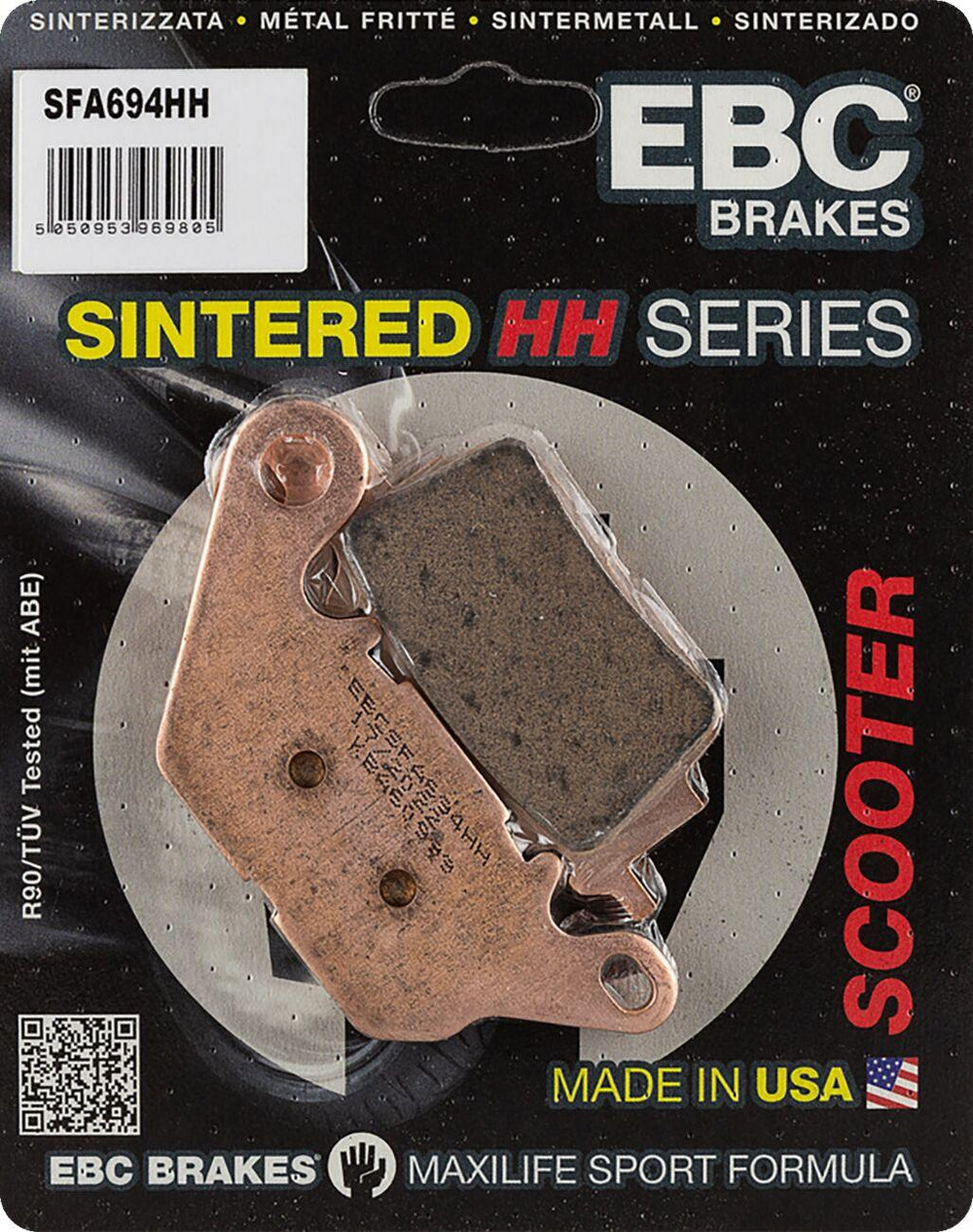 EBC SFA-HH Series Sintered Scooter Brake Pads For Yamaha G 125 ABS 2015 Front