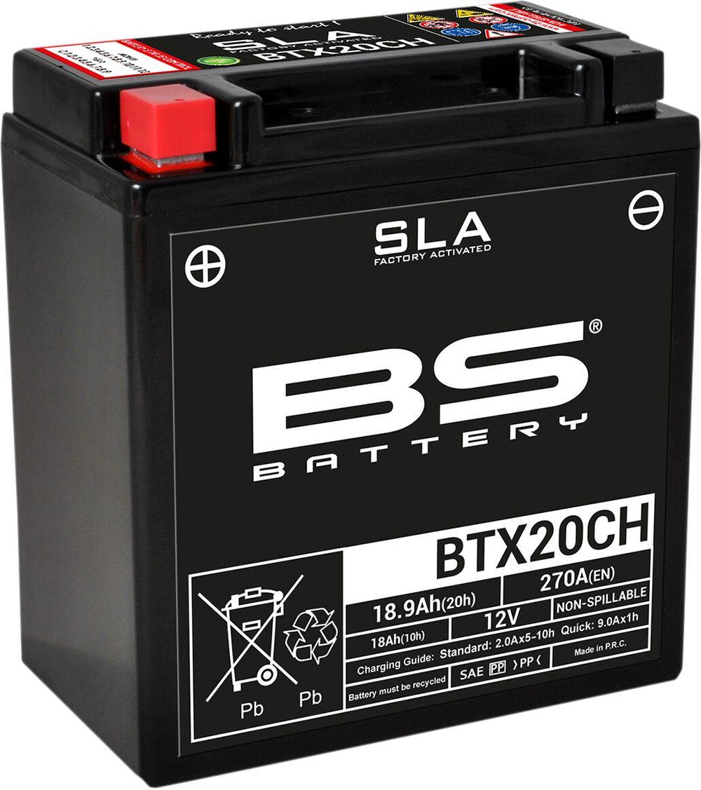 BS Battery SLA AGM Battery For Moto Morini 9 1 2 1200 2006-2010 - Black