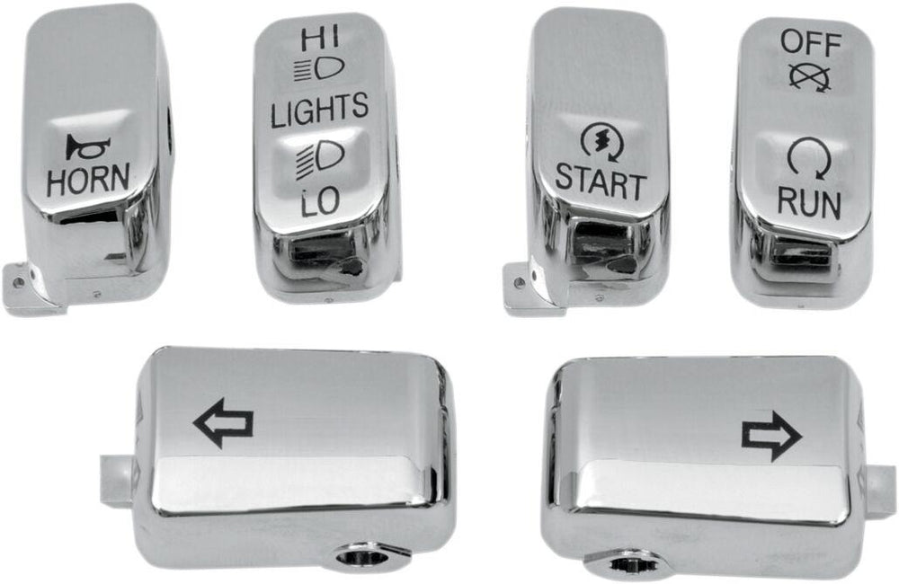 Drag Specialties Switch Cap Kit For Harley Davidson FLHR 1340 1996-98 - Chrome