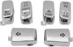 Drag Specialties Switch Cap Kit For Harley Davidson FLHR 1340 1996-98 - Chrome