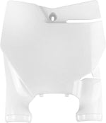 UFO Stadium Front Number Board With Fork Guards For KTM  SX85 2018-2024 - KTM White