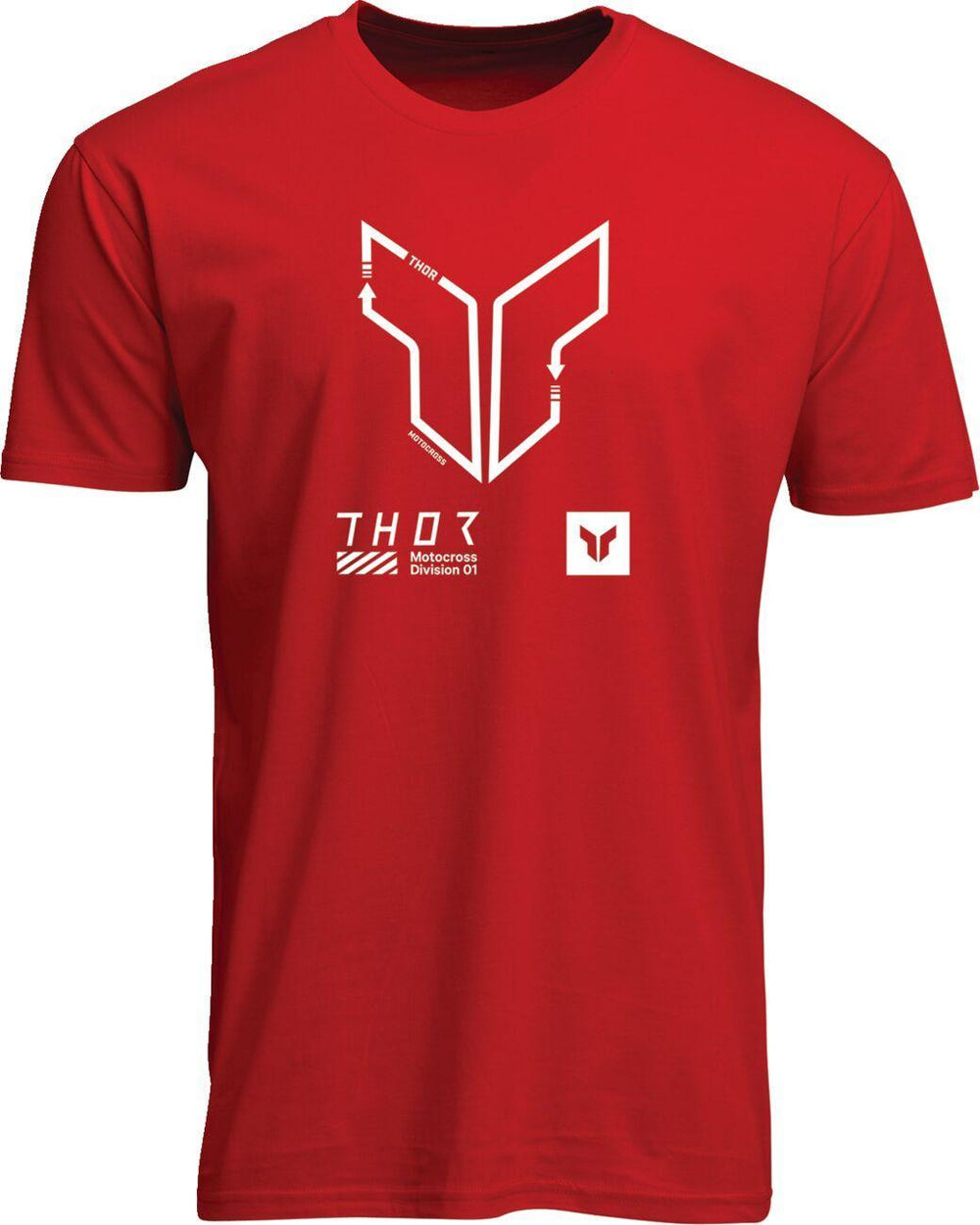 Thor Mens Adult Trax T-Shirt - Red White