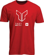 Thor Mens Adult Trax T-Shirt - Red White
