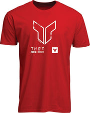Thor Mens Adult Trax T-Shirt - Red White