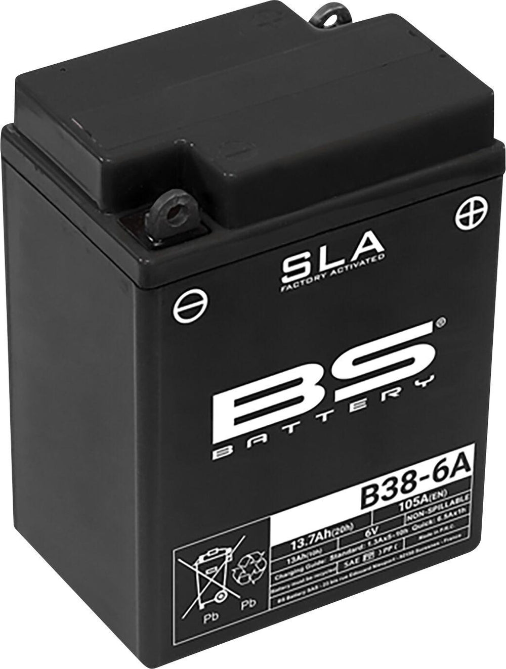 BS Battery SLA AGM Battery For Ducati MARK III 250 1973-1974 - Black