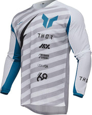 Thor Launchmode Vented Raid Jersey - Blue Grey White