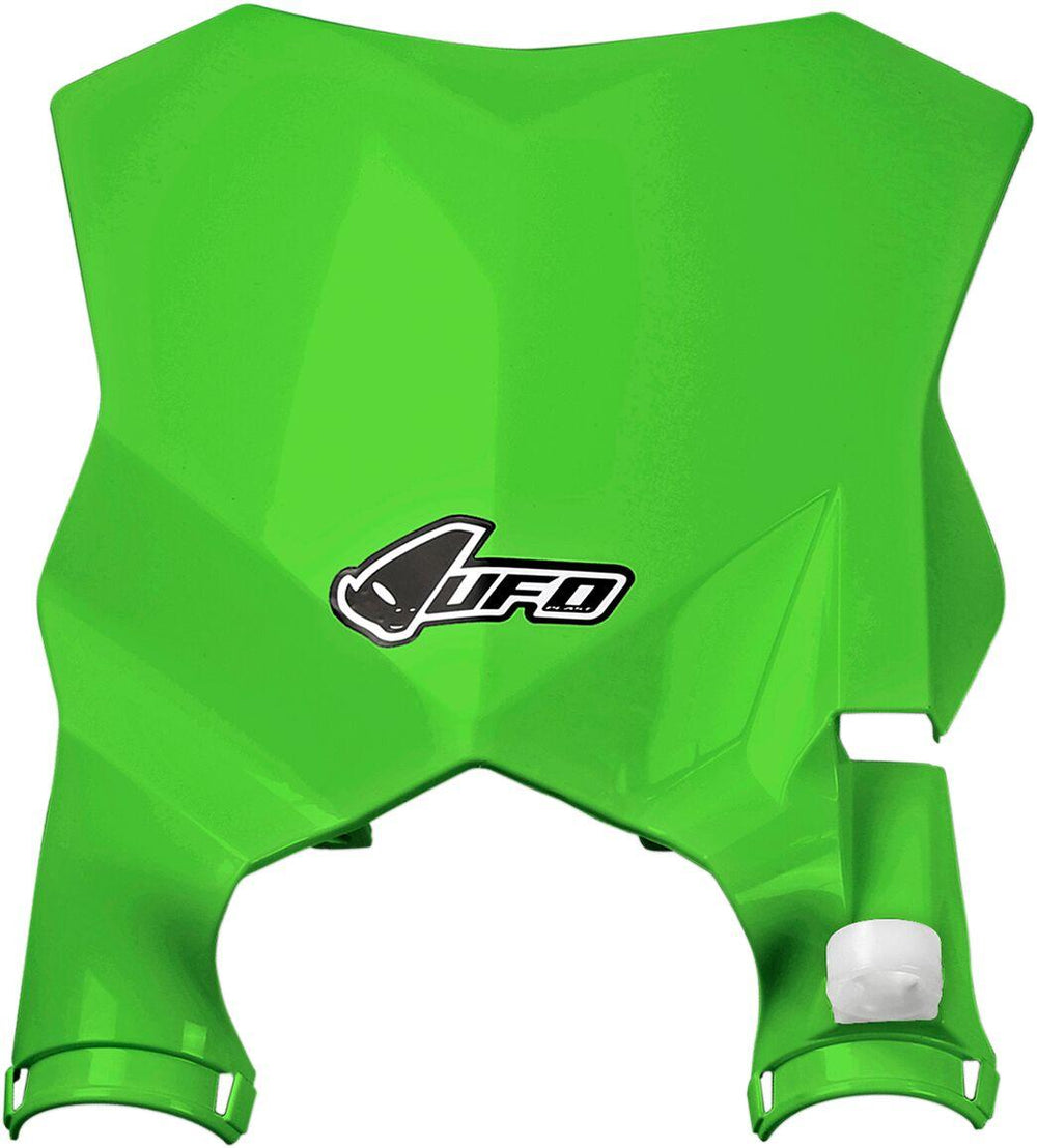 UFO Stadium Front Number Board With Fork Guards For Kawasaki KX250 2021-2024 - KX Green