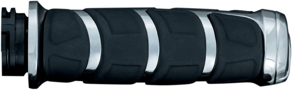 Kuryakyn Kinetic Grips For Harley Davidson FLDE 1750 2018-2020 - Black/Chrome