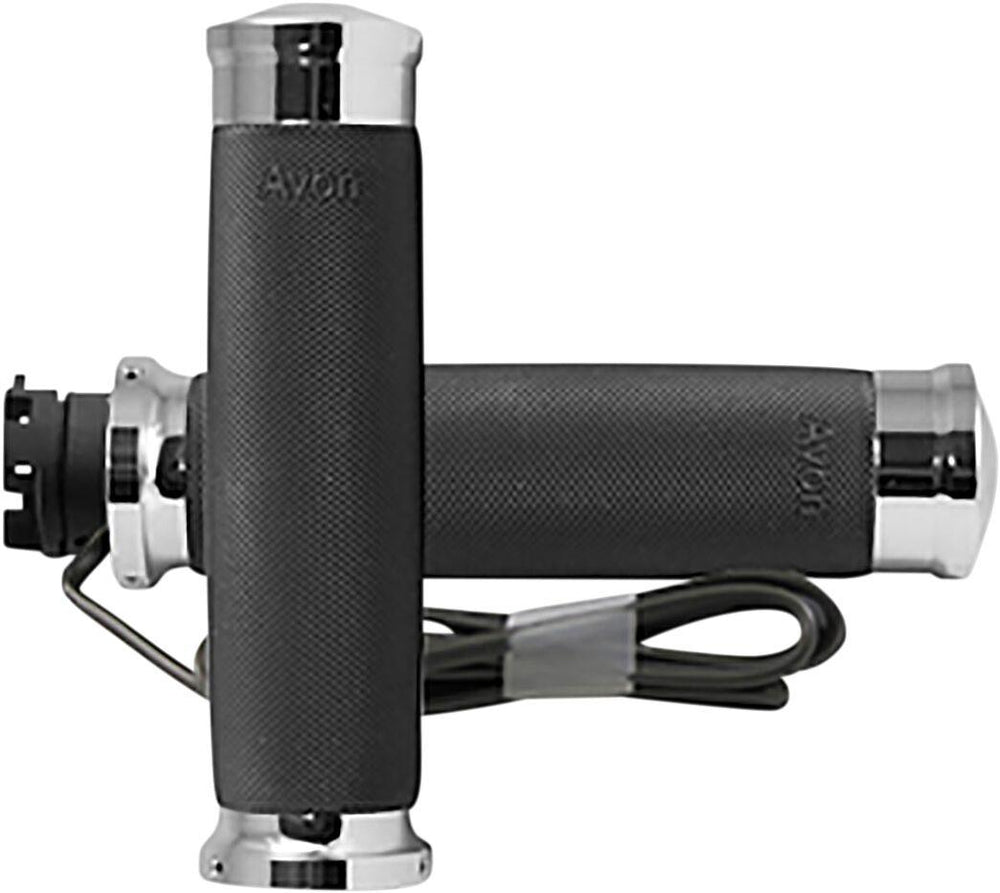 Avon Grips Custom Contour Heated Grips For Indian Scout 60 2016-2022 - Black Chrome
