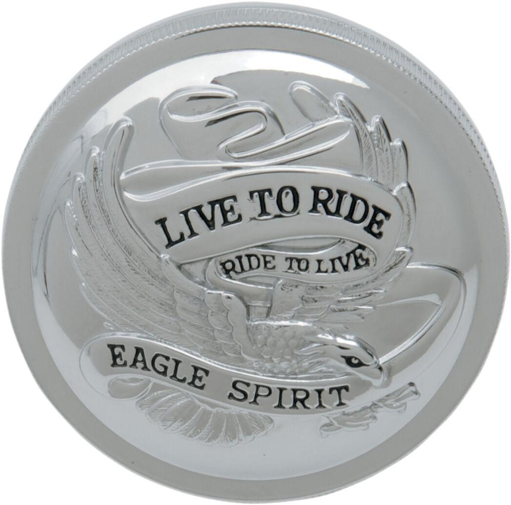 Drag Specialties Live to Ride Fuel Cap For Harley Davidson FLH 1340 1984 Right-Hand Thread - Chrome