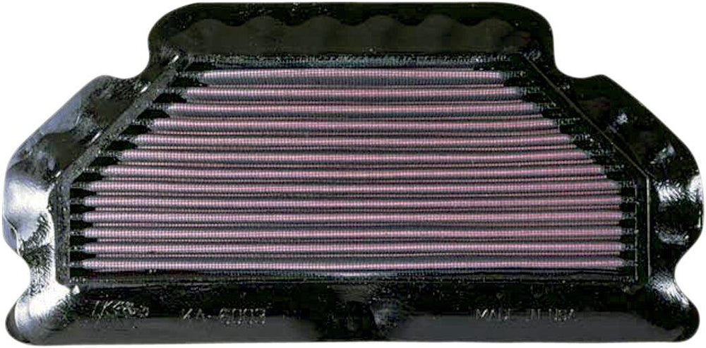 K&N High Flow Air Filter For Kawasaki ZX-6 R 636 2003-2004 - Black Red