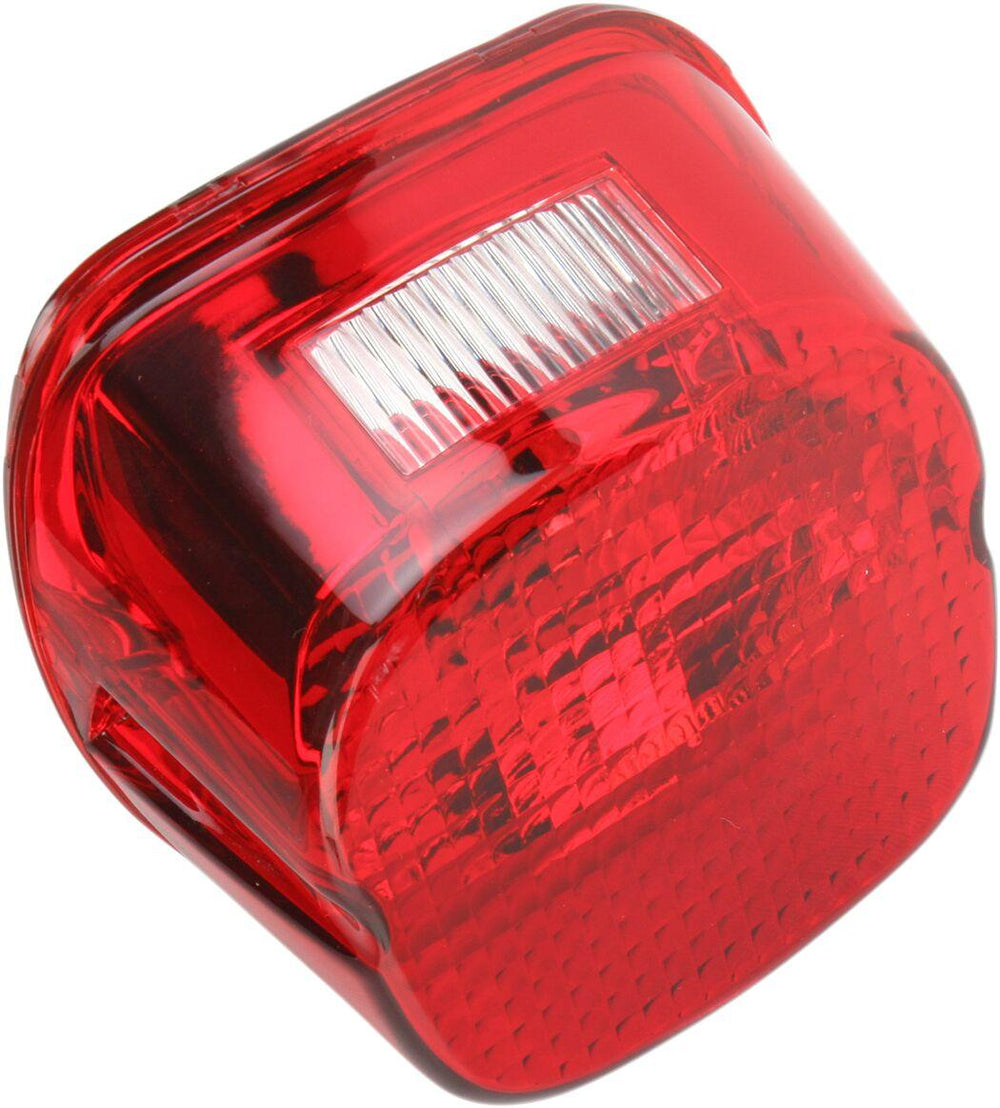 Drag Specialties Laydown Taillight Lens with Top Tag Window For Harley Davidson FLD 1690 2012-2013 Rear - Red