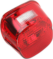Drag Specialties Laydown Taillight Lens with Top Tag Window For Harley Davidson FLD 1690 2012-2013 Rear - Red