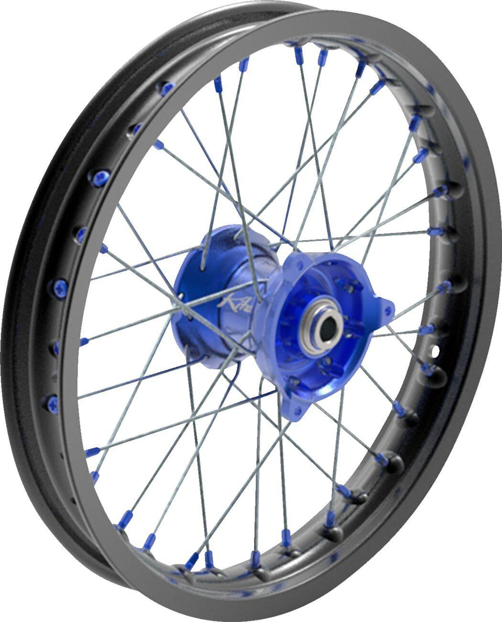 Kite Elite MX 21" Front Wheel - Sherco SEF 500 2019-2024 - Black/Blue Hub/Silver