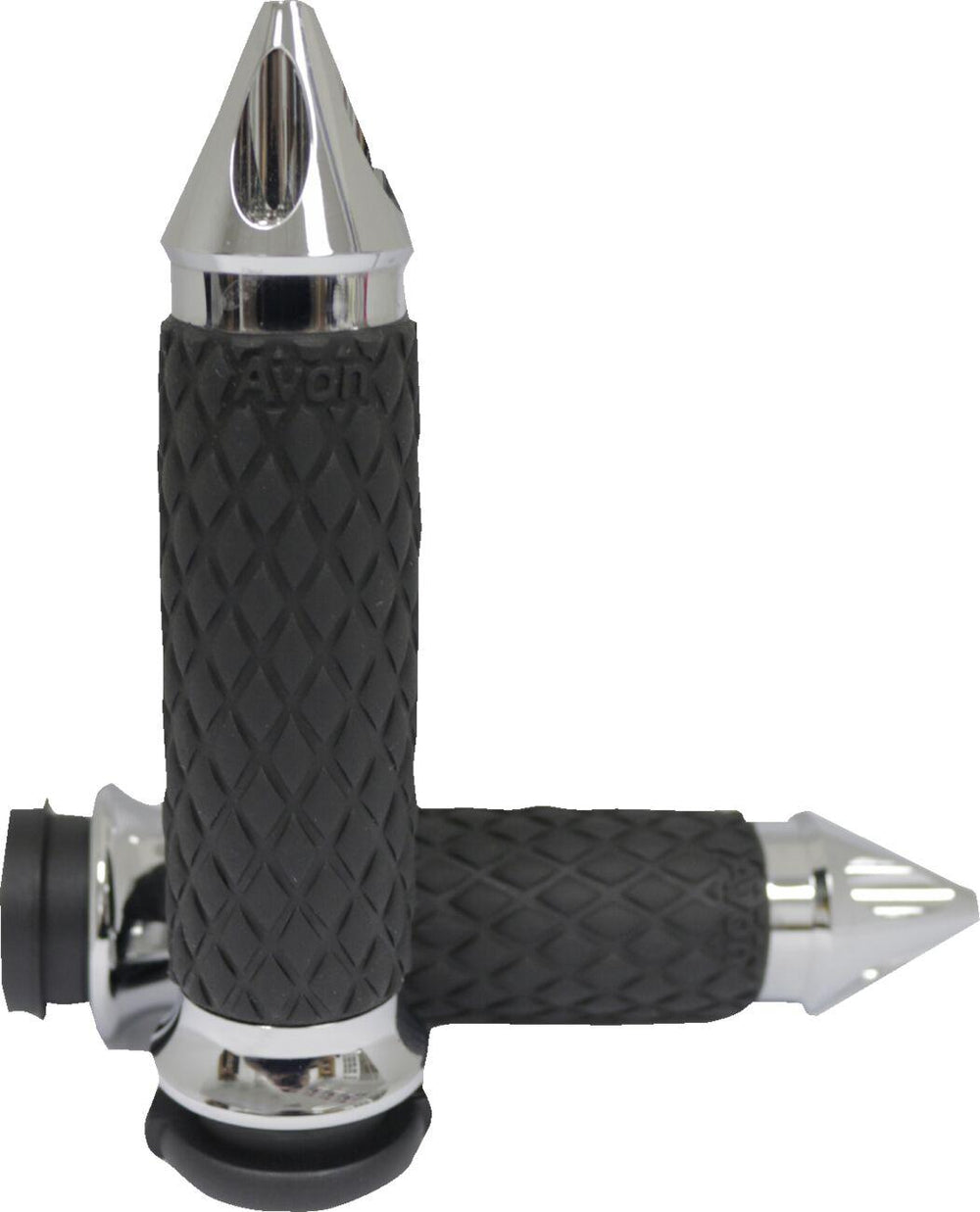Avon Grips Contour Grips For Harley Davidson FLDE 1750 2018-2020 Diamond Spiked - Black Chrome