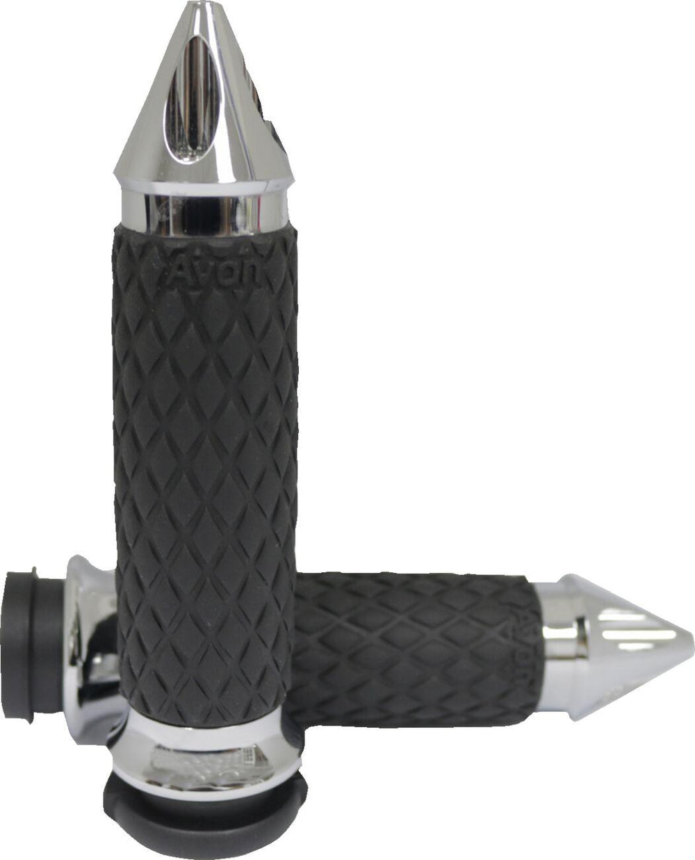 Avon Grips Contour Grips For Harley Davidson FLDE 1750 2018-2020 Diamond Spiked - Black Chrome