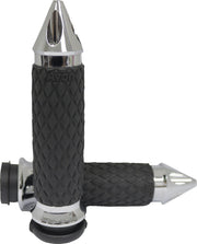 Avon Grips Contour Grips For Harley Davidson FLDE 1750 2018-2020 Diamond Spiked - Black Chrome