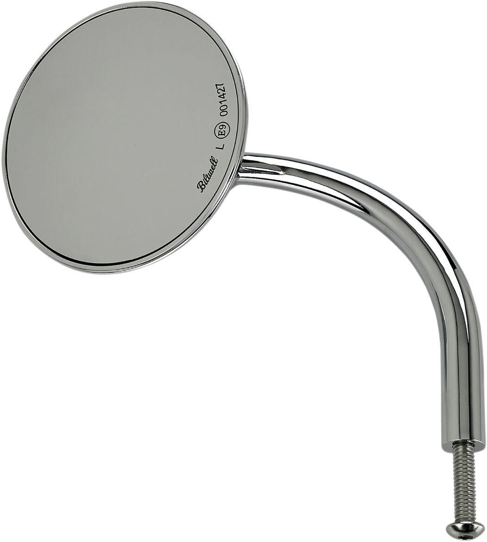 Biltwell Utility Mirror With Perch Mount - Chrome/Silver