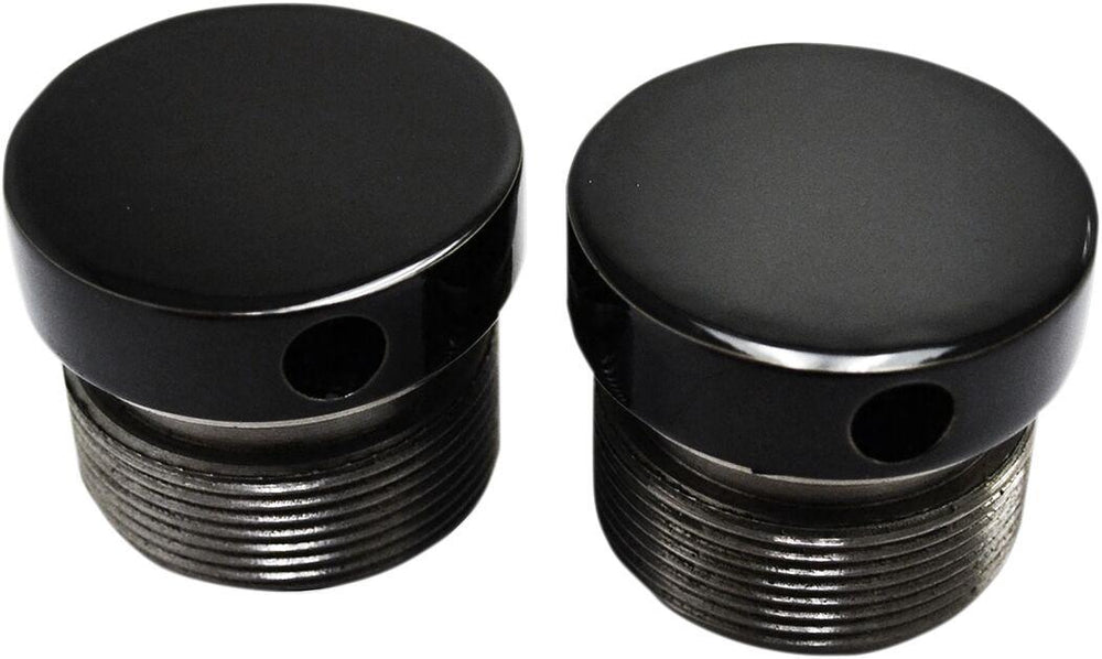 LA Choppers Flush-Mount Fork Caps For Harley Davidson FXDB 1340 1991-1992 - Black