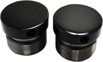 LA Choppers Flush-Mount Fork Caps For Harley Davidson FXDB 1340 1991-1992 - Black