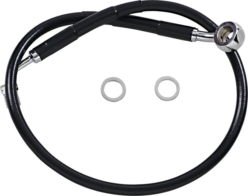 Drag Specialties Extended Length Stainless Steel Brake Hose For Harley Davidson FXFB 1750 2018-2019 Front