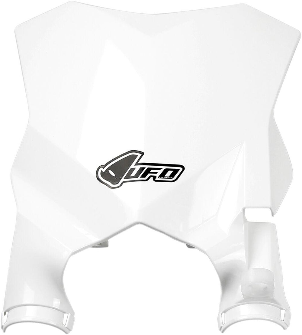 UFO Stadium Front Number Board With Fork Guards For Kawasaki KX250 2021-2024 - White