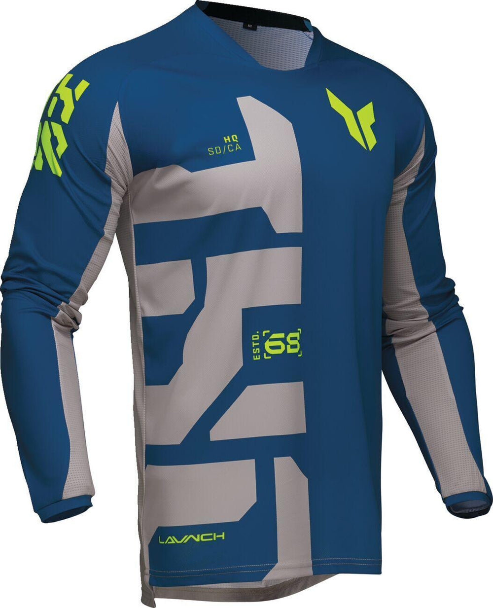 Thor Launchmode Forge Jersey - Blue Fluorescent Yellow Grey