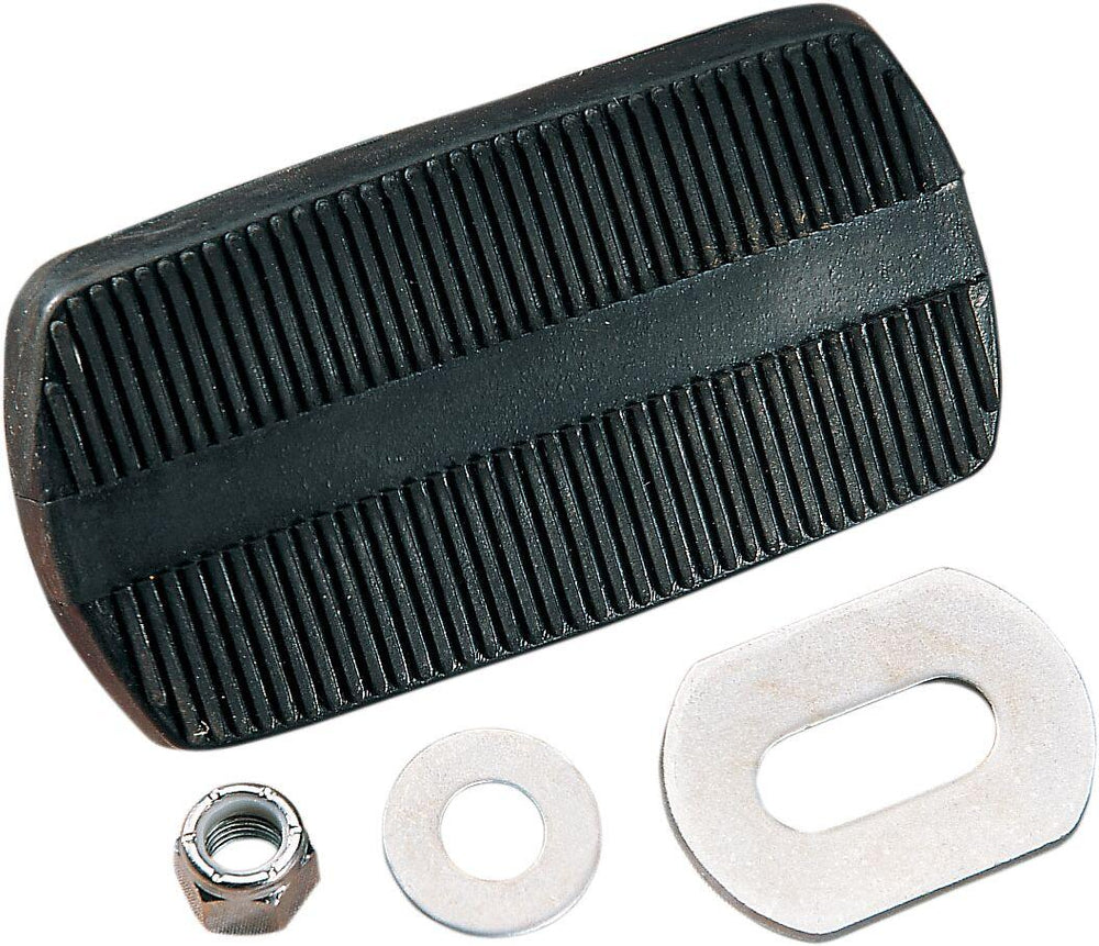 Drag Specialties Brake Clutch Pedal Pad Assembly For Harley Davidson FL 1200 1970-1977 - Black Chrome
