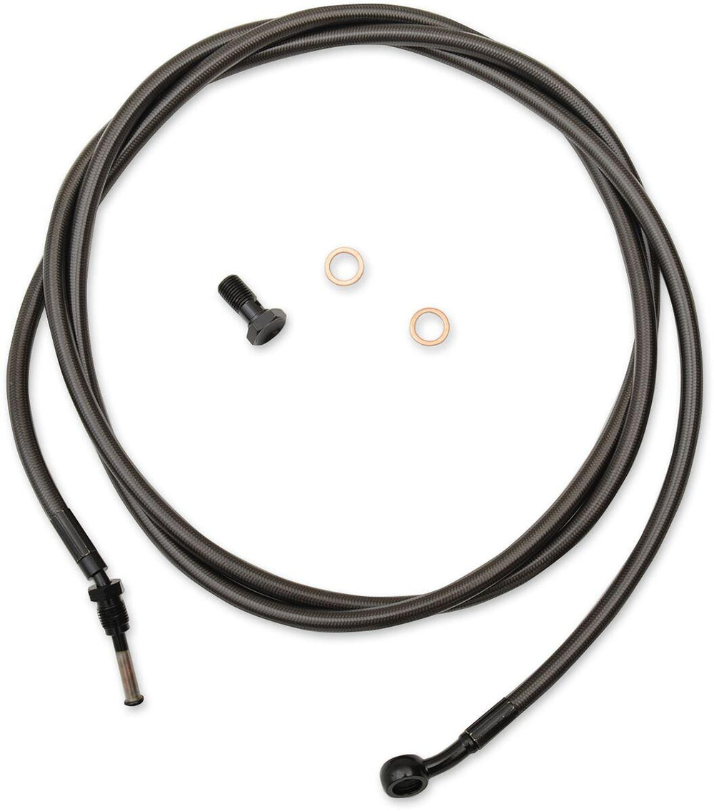 LA Choppers Midnight Braided Clutch Cable For Harley Davidson FLHR 1750 2017-2019 15" - 17" - Black