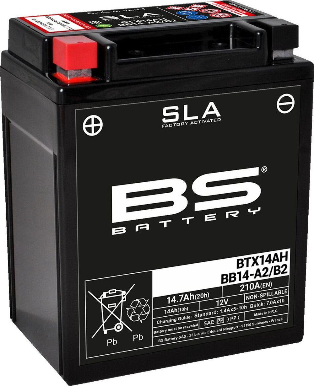 BS Battery SLA AGM Battery For Arctic Cat Textron 366 4X4 - Black