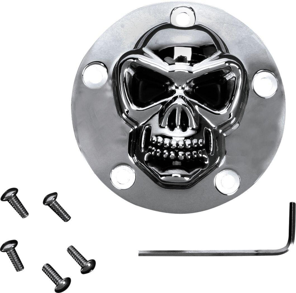 Drag Specialties 3-D Skull Points Cover For Harley Davidson FLD 1690 2012-2013 - Chrome