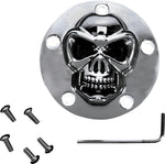 Drag Specialties 3-D Skull Points Cover For Harley Davidson FLD 1690 2012-2013 - Chrome